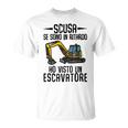 Scusa Sono In Ritardoisto Escavatore Regali Escavatorista Maglietta