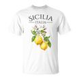 Sicilia Italian Souvenir Italy Lemon T-Shirt