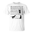 Simpatico Cane Canino Nota Musicale Musicista Chiave Maglietta