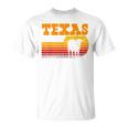 Texas Longhorn For Menintage Retro Sunset Texas Blue T-Shirt