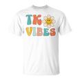 Tk Vibes Back To School Tk Team Tk Teacher & Kid Retro Daisy T-Shirt
