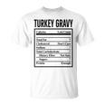 Turkey Gravy Ingredient Food List Thanksgiving Christmas T-Shirt