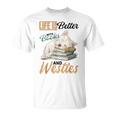 West Highland Terrier Westie Hunderasse Das Leben Ist Besser Gray T-Shirt