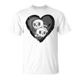 Youth Goth Kid Black Heart & Skulls Alternative Emo Boys Or Girls T-Shirt