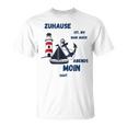 Zuhause Ist Wo Man Auch Abends Moin Sagt Meer Strand Moin T-Shirt