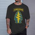 1 ° Forze Speciali Us Army Green Beret Airborne Sfeteran Maglietta Regalos para él