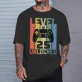 25 Anni Compleanno Regaloideogiochi Level 25 Unlocked Maglietta Regalos para él