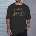 40Th Birthday For I Am 39 Plus 1 Middle Finger T-Shirt Geschenke für Ihn