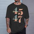 45 47 Trump 2024 Soporte De Banderaintage Trump 45 47 Hombres Es Camiseta unisex Regalos para él