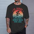 70 Jahre Und Ich Fahre Noch Ohne Akku Fahrradfahrer T-Shirt Geschenke für Ihn