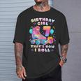 7Th Birthday Girl 7 Years Roller Skates Number 7 T-Shirt Gifts for Him