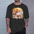 Adorable Ghost Snug Halloween Cozy Autumn Vibes Fall Season T-Shirt Gifts for Him