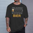 Akku Schwach Brauche Mehr Bier T-Shirt Geschenke für Ihn