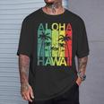 Aloha Hawaii Retro Surfer Palme Isolaintage Maglietta Regalos para él