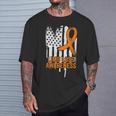 American Flag Limb Loss Awareness Hand Leg Ampu Awareness T-Shirt Gifts for Him