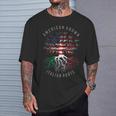 American Grown Italian Roots Usa Italy Flag Heritage Tree T-Shirt Gifts for Him
