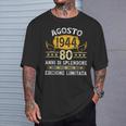 Annata Agosto 1944 Uomo Donna Regalo Anni 80 Compleanno Maglietta Regalos para él