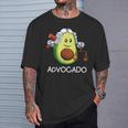Avvocatoegetarianoegano Avocado Giudice Tribunale Avvoca Maglietta Regalos para él