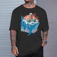 Ballena Japonesa Gran Ola Kanagawa Japón Arteintage Camiseta unisex Regalos para él
