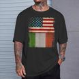 Bandiera Tricolore Italiana Americana Bandiera Usa Bandiera Maglietta Regalos para él