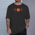 Battito Cardiaco Pallacanestro I Giocatore Di Pallacanestro Maglietta Regalos para él