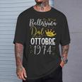 Bellissima Dal Ottobre 1974 49 Compleanno Anni Donna Maglietta Regalos para él