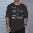 Biología De Especies De Ballenas Diferentes Tipos De Ballenas Camiseta unisex Regalos para él