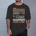 Busfahrer Weg Noch Lang Bus School Bus Line Bus Driver T-Shirt Geschenke für Ihn