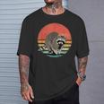 Camicia Procione Trash Panda Retro Style Animal Raccoon Lovers Maglietta Regalos para él