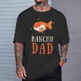 Carino Goldfish Ranchu Papà Per Gli Uomini Gli Amanti Dell'acquario Dei Pesci Rossi Maglietta Regalos para él