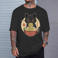 Cat Ramen Graphic Japanese Kawaii Cat Anime T-Shirt Gifts for Him