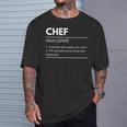 Chef Chef Definition Regalo De Chef Chef Chef Camiseta unisex Regalos para él