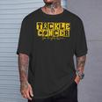 Childhood Cancer Awareness Tackle Childhood Cancer Football T-Shirt Gifts for Him