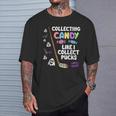 Coleccionando Caramelos Diseño Divertido Hockey Deporte Camiseta unisex Regalos para él