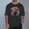 Colourful Cane Corso Dog T-Shirt Geschenke für Ihn