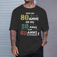 Compleanno 80 Anni Uoma E Donna Regalo Per Anniversario Maglietta Regalos para él