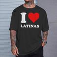 Corazón Rojo I Love Latinas Camiseta unisex Regalos para él