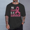 My Cousin Is A Survivor Breast Cancer Support Squad T-Shirt Gifts for Him