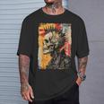 Crâne De Motard Graffitiintage Horreur Crâne T-Shirt Cadeaux pour lui