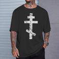 Croix Russe Grecque Byzantine Orthodoxe T-Shirt Cadeaux pour lui