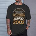 Cumpleaños Hombre Regalos Las Leyendas Agosto 2002 Camiseta unisex Regalos para él