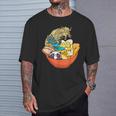 Cute Kawaii Cat Ramen Bowl Japanese Anime Panda Dog Noodle T-Shirt Gifts for Him