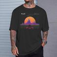 Cyberpunk Outrun Synthwave Tramontoeloce Auto EsteticaMaglietta Regalos para él