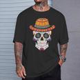 Dia De Los Muertos Sugar Skull Hat T-Shirt Gifts for Him