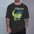 Dino-Saur Phd T-Rex Phd Studiante Diplosivo Maglietta Regalos para él