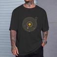 Disco Deinilo Con Sistema Solar De Planetas Astro Music Camiseta unisex Regalos para él