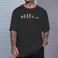 Divertido Natación Evolución Entrenador Nadadores Camiseta unisex Regalos para él