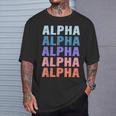 Divertido Regalo Nombre Alfa Personalizado Primer Nombre Camiseta unisex Regalos para él