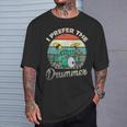 Divertido Rock Music Band Drum Player Retrointage Camiseta unisex Regalos para él