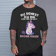 Du Denkst Ich Bin Klein Lieb Und Nett Einhorn Girl's Women's T-Shirt Geschenke für Ihn